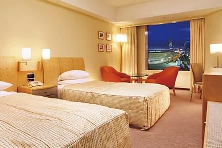 Luxury hotel room interior, showcasing the upscale stay experience available with the Tokyo Dome Hotel Invitation Coupon.