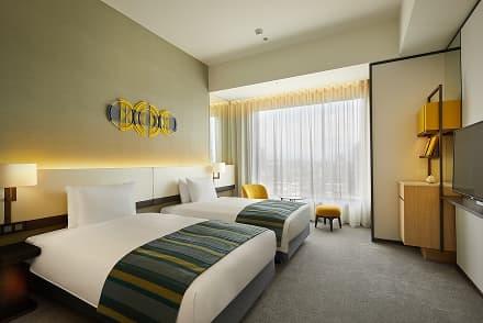 Luxury hotel room interior, showcasing the upscale stay experience available with the NT$3,000 Gift Certificate.